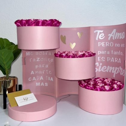 3 tiered box with Forever Flowers